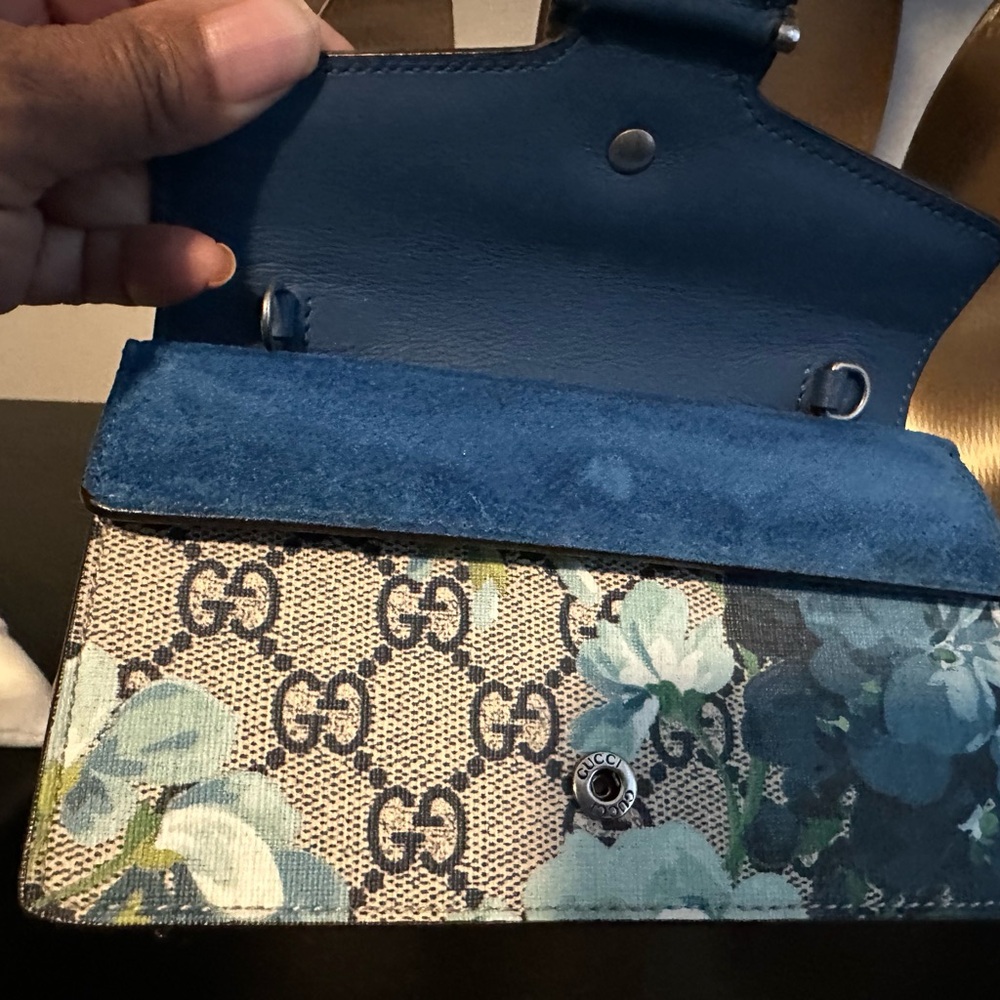 Gucci Dionysus Supermini Blue Leather Shoulder Bag GHW – Authentic Clutch - Picture 6 of 11